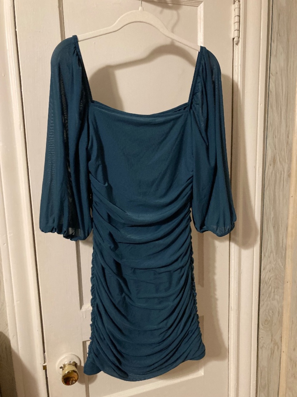 Speechless long sleeved, ruffled mini dress